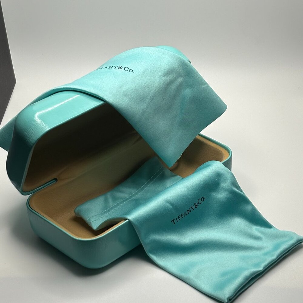 Tiffany Sunglass Case ONLY with original box, pouch, cleaning cloth and papers